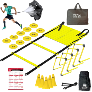 Kit de Entrenamiento de Agilidad y Velocidad Ajustable Stag Iconic, de PVC, para Fútbol y Cricket, Ejercicio para Niños, Juegos y Actividades Deportivas - Product Image 5