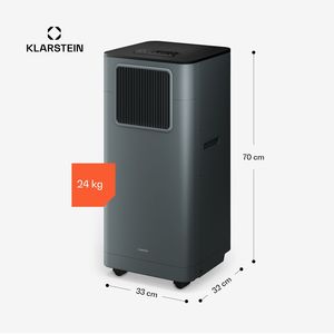 Aire Acondicionado Portátil de 11000 BTU para el Hogar, Control por Aplicación WiFi, 3 en 1: Refrigeración, Deshumidificador y Ventilador, para Habitaciones de 18-28 m2, 65 dB, Antracita - Product Image 6