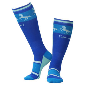 Chaussettes de compression hautes pour hommes avec logo personnalisé, chaussettes solides, chaussettes d'équitation, chaussettes d'athlétisme - Product Image 1