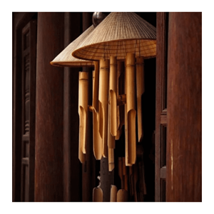 Carillons éoliens en bambou sont des cadeaux traditionnels fabriqués entièrement au Vietnam, décoration d'intérieur, carillons éoliens - Product Image 1