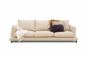 Canapé de luxe moderne Marquis |   Canapé modulaire contemporain en tissu avec assise profonde et design architectural - Product Image 2