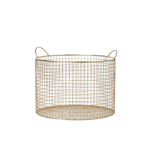 Panier de rangement multifonctionnel rectangulaire moderne en fil métallique or rose, écologique, avec poignées en bois, pour organisateur de garde-manger en fer - Product Image 6