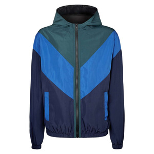 Chaqueta Cortavientos Impermeable para Hombre 2025, Diseño Vintage con Bloques de Color y Cremallera, 100% Poliéster - Product Image 1