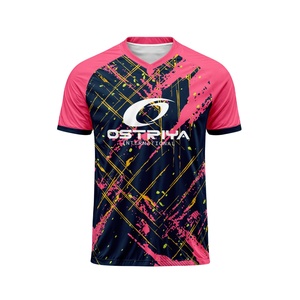 Camiseta de Fútbol Moderna con Cuello en V para Adultos, Ropa Deportiva Personalizada con Impresión de Nombre en Color Sólido, Alta Calidad - Product Image 1