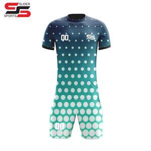Conception gratuite de maillot de football d'entraînement d'équipe Ensemble complet d'uniformes de football personnalisés unisexes en polyester 100% imprimés par sublimation - Product Image 2