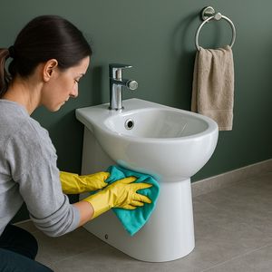 Pacco di Design da 1 con pavimento in ceramica bianca lucida anatra - Product Image 5