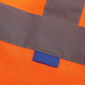 Seguridad de manga larga personalizada para Polos Camisa de trabajo de alta visibilidad Cinta de costura reflectante Ventas al por mayor Lona de patrón sólido - Product Image 3