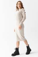 Tricots spéciaux pour femmes deux pièces Style pull à manches longues sangle à l'intérieur de la robe coupe confortable bureau, costume de tricot quotidien