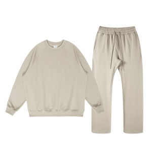 Pantalons baggy survêtements pantalons de survêtement poids lourd manches raglan blanc pull pantalons de survêtement ensemble imprimé polaire survêtement - Product Image 4