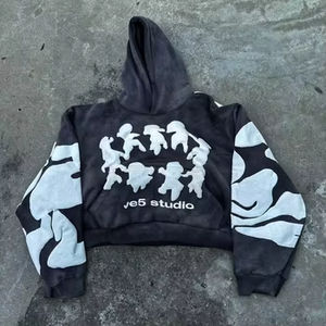 OEM/ODM sudaderas en blanco de alta calidad jerseys de lana de algodón informales Camiseta de manga larga de doble capa personalizada de gran tamaño para hombres - Product Image 3