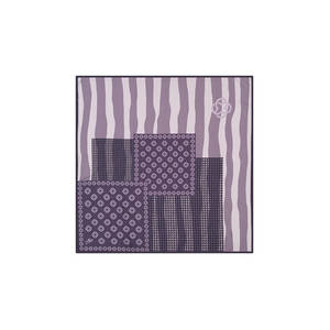 Pañuelo para la Cabeza y el Cuello con Diseño Cuadrado de Sarga de Poliéster Morado - Product Image 1