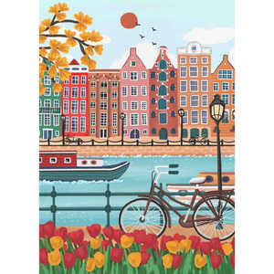Modern Amsterdam <b>Poster</b> Canal Side Charm Design Paper Material for Wall Usage - Product Image 1