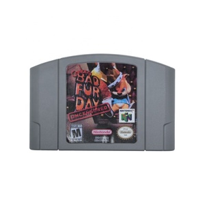 Conker's Bad Fur Day (không bị Kiểm duyệt) loạt thẻ trò chơi N64 cho máy chơi <span class=keywords><strong>game</strong></span> video <span class=keywords><strong>64</strong></span> của <span class=keywords><strong>Nintendo</strong></span> USA phiên bản NTSC Hộp mực trò chơi N64 - Product Image 1