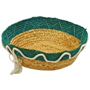 Cesta de almacenamiento de yute con asa Acabado de yute marrón Solución de organización del hogar elegante y práctica Cesta de almacenamiento de yute - Product Image 2