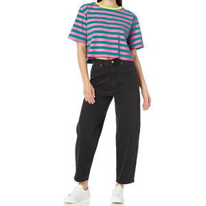 เสื้อครอปท็อปผ้าฝ้ายระบายอากาศสำหรับผู้หญิง พิมพ์โลโก้ได้ เป็นมิตรกับสิ่งแวดล้อม เสื้อยืดผ้าแคนวาสสำหรับฤดูร้อน ลดราคา สินค้ามาใหม่ 2025 - Product Image 4