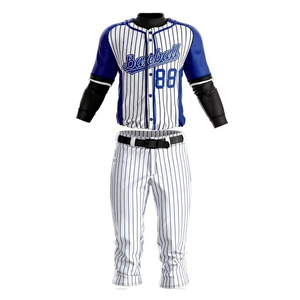 Nouvelle conception sur mesure pour adultes, ensembles d'uniformes de baseball à col en V antibactériens de haute qualité, prix de gros, polyester pour hommes, marque personnalisée - Product Image 3