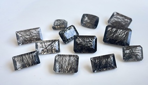 38ct ธรรมชาติผสมมาก12ชิ้นสีดำรูป rutile แปดเหลี่ยม Baguette รูปร่างผสมเหลี่ยมเพชรพลอยที่มีคุณภาพสูงสุด - Product Image 5