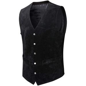 Chaleco de cuero de vaca real para hombre de nuevo estilo, Chaleco de cuero genuino de diseño personalizado para hombre - Product Image 1