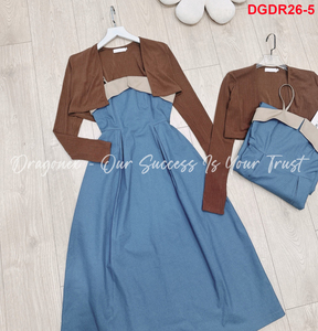 Bộ quần jean, chân váy và áo khoác ngoài màu nâu len siêu phương Tây rất ngầu và không quá nóng, tiện lợi khi mặc trong mọi mùa dành cho nữ - Product Image 6