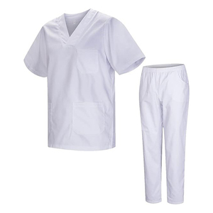 Women's Private Label <b>Scrub</b> <b>Set</b> with Cotton Polyester Comfortable V-Neck Top and Jogger Pants with Pockets - Product Image 6