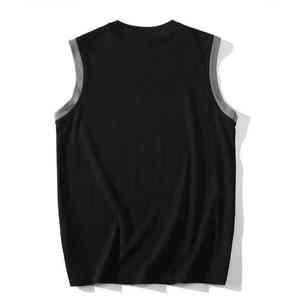 2 uds. Conjunto de pantalones cortos sin mangas de verano High Street Patchwork Casual transpirable pantalones cortos sueltos para la temporada de otoño - Product Image 3