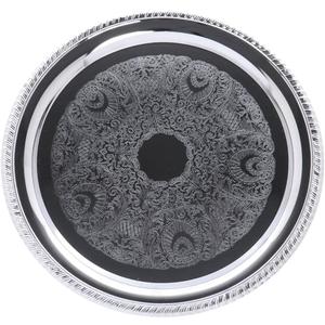 ถาดเสิร์ฟอาหารทรงกลมสีดำสไตล์เมทัลลิกพร้อมจานตกแต่งโต๊ะรับประทานอาหาร - Product Image 6