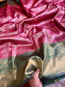 Designer Fancy Trending Outfit Premium Collection Soft Tissue Silk Sare Blouse With Weaving Work Whole Sale Fournisseur de l'Inde - Product Image 4