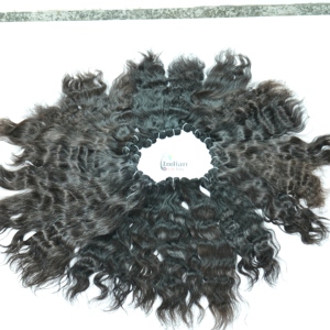 Extensions de Cheveux Humains Naturels de Qualité du Sud de l'Inde, Ondulés, Bruts, Non Traités, Pas Chers, Tissage Noir, Double Trame Faite à la Machine - Product Image 6