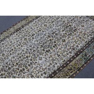 Tapis turc 5,7x9 pieds, grand tapis vintage, tapis persan brun-vert - Product Image 5