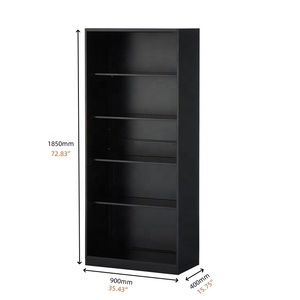 Gõ xuống Kim Loại Mở Kệ sách tủ không có cửa thép văn phòng lưu trữ hồ sơ Tủ đen hiển thị tủ cho nhà bếp - Product Image 2