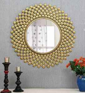 Modern Designer Premium Wall <b>Mirror</b> Home Living Room Hotel Hallway Decorative Use Premium Wall <b>Hanging</b> Metal <b>Mirror</b> - Product Image 6