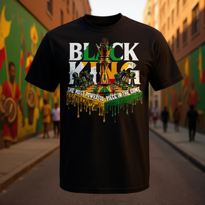 เสื้อยืด I Am Black Man King Dad Melanin Women สีดำ เสื้อผ้าเพื่อการส่งเสริมประวัติศาสตร์คนผิวดำ - Product Image 3