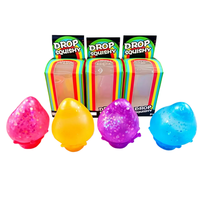 Jouet Squishy Flocon de Neige en Forme de Glaçon, Cube à Remontée Lente, Anti-Stress Sensoriel, Fidget pour l'Anxiété, à Presser, Transparent Cristallin, Cadeau Nouveauté