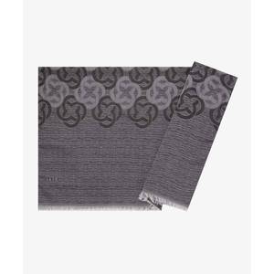Black Printed Polyester Square Scarf 75x190cm-Breathable Long Shawl for Daily and Party - Product Image 1