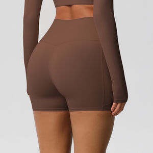 Pantalones cortos de yoga al por mayor gimnasio fitness transpirable deporte entrenamiento personalizado gimnasio deporte entrenamiento sin costuras fitness yoga pantalones cortos - Product Image 6