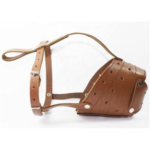 Arnés de lujo para perros con protección de Bulldog, collar de correa de perro seguro de cuero genuino fuerte, bozal de cesta de cuero con remache duradero - Product Image 4