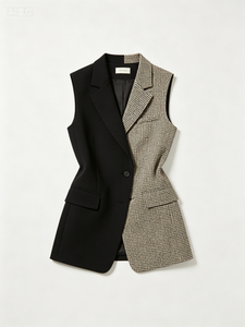 Women's 2025 New Fashion Top with Retro Button Decoration Long Sleeveless Vest Casual Style Clothing
