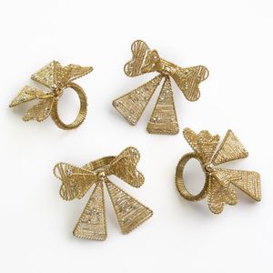 Juego de Anillos para Servilletas de Latón de Primera Calidad con Diseño de Cinta Antigua, Decoración de Mesa para Comedor, Bodas, Fiestas, Hoteles, Restaurantes y Uso Doméstico - Product Image 2