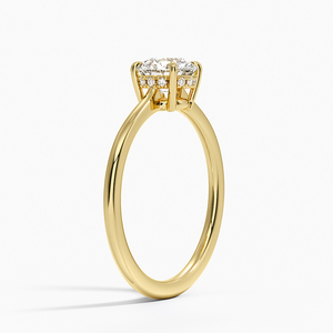 Bague en diamant Halo caché haut de gamme Elle Style bague de mariée Original 14K or Moissanite bijoux en diamant pour elle - Product Image 2