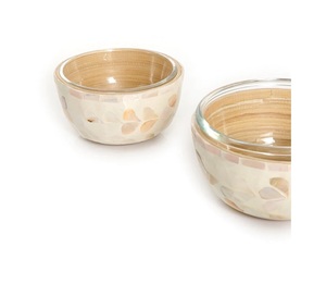 Exquisito tazón decorativo dorado de vidrio y metal, exhibición elegante de decoración del hogar con acento de mesa de lujo Premium - Product Image 6