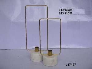 Metal and Marble <b>Taper</b> <b>Candle</b> Holder in Brass Finish Home Decoration <b>Taper</b> <b>Candle</b> Holder Wedding Decoration Metal <b>Candle</b> Holder - Product Image 2
