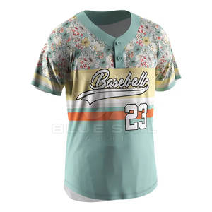 Maillot de baseball personnalisé deux boutons avec impression du logo de l'équipe pour les vêtements de sport et les uniformes de l'équipe vente en gros de maillot de baseball - Product Image 3