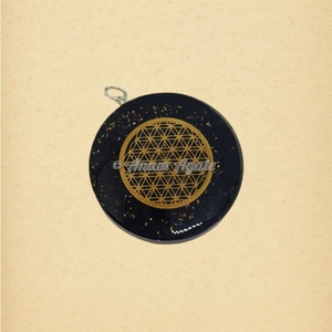 Pendentif en orgonite tétraèdre à 64 étoiles, symboles de géométrie sacrée, pendentifs en cristal, collier en ligne pour la protection contre les CEM - Product Image 4