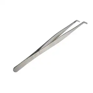 Ấn độ Nhà sản xuất thép không gỉ Tweezer Nail công cụ nghệ thuật nhãn hiệu riêng sợi tip lông mi thẳng nhọn