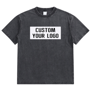เสื้อยืดโอเวอร์ไซส์ผ้าคอตตอน 100% สไตล์วินเทจ พิมพ์ลายกราฟิกแบบ DTG  ล้างสีแบบแอซิดวอช สำหรับผู้ชาย สตรีทแวร์ - Product Image 4