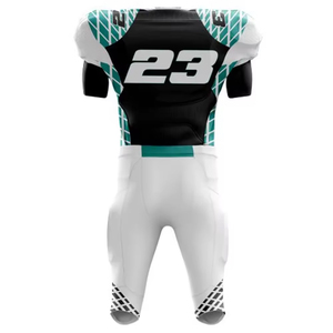 Maillots et ensembles d'uniformes de football américain à manches courtes imprimés par sublimation personnalisée - Product Image 3