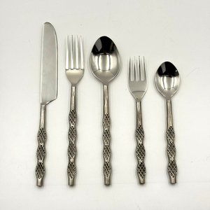 Ensemble de couverts de table en bois et acier inoxydable moderne, accessoires élégants pour la cuisine, meilleur prix de gros - Product Image 5