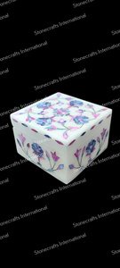 Caja de joyería de mármol artesanal de suministro al por mayor con trabajo de fregona para anillos y pendientes caja de almacenamiento disponible para la venta - Product Image 4