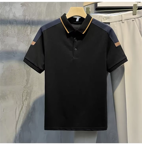 Polo con diseño de logotipo personalizado Camiseta de manga corta para hombre Camiseta de gama alta para hombre - Product Image 1