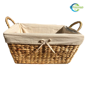 Durable & Sturdy <b>Seagrass</b> Rattan Bamboo WATER HYACINTH STORAGE <b>BASKET</b> <b>Laundry</b> & Storage Vietnam Artisan Craft Storage Solution - Product Image 5